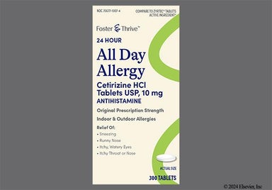 White Oval C - Foster & Thrive All Day Allergy 24 Hour 10mg Tablet