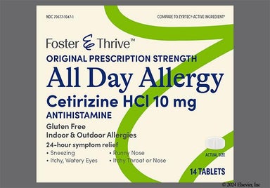 White Oval G 4 - Foster & Thrive All Day Allergy 24 Hour 10mg Tablet