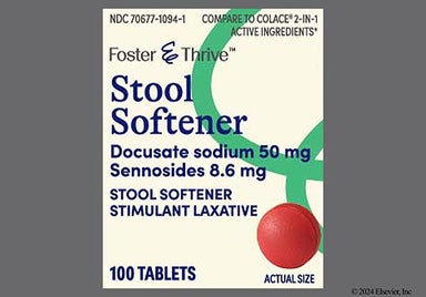 Red Round Psd21 - Foster & Thrive Stimulant Laxative Plus Stool Softener 50mg-8.6mg Tablet