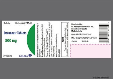 Blue Oval Da800 - Darunavir 800mg Tablet