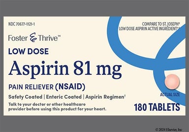 Peach Round LOGO - Foster & Thrive Low Dose Aspirin 81mg Enteric-Coated Tablet