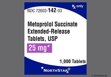 White Oval M 1 - Metoprolol Succinate 25mg Extended-Release Tablet