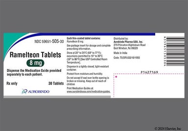 Yellow Round Rt And 8 - Ramelteon 8mg Tablet