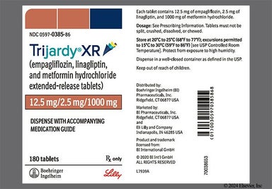 Red Oval Logo 385 12.5/2.5 - Trijardy XR 12.5mg-2.5mg-1000mg Extended-Release Tablet