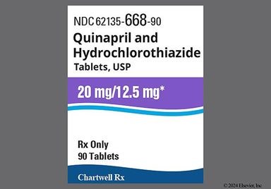 Peach Oblong Ce 154 - Quinapril Hydrochloride/Hydrochlorothiazide 20mg-12.5mg Tablet