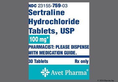 Yellow Oval 759 - Sertraline Hydrochloride 100mg Tablet