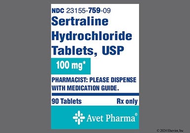 Yellow Oval 759 - Sertraline Hydrochloride 100mg Tablet