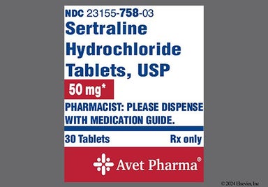 Blue Round 758 - Sertraline Hydrochloride 50mg Tablet