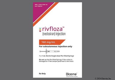 yellow - Rivfloza 160mg/mL Pre-Filled Syringe Solution for Injection