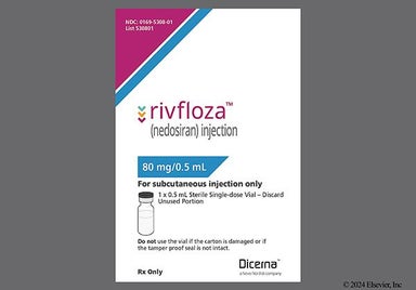 yellow - Rivfloza 80mg/0.5mL Single-Dose Vial Solution for Injection