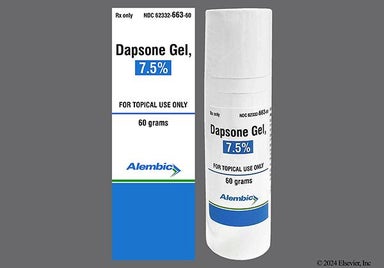 white and yellow - Dapsone 7.5% Topical Gel