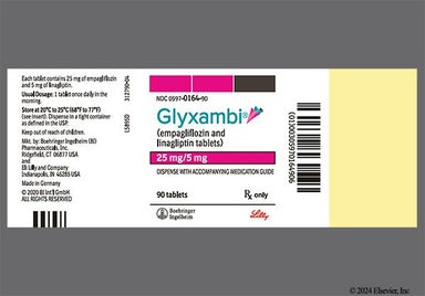 Pink Triangle 25/5 And Logo - Glyxambi 25mg-5mg Tablet