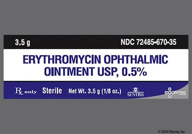 yellow - Erythromycin 0.5% Ophthalmic Ointment