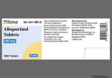 White Round Zyloprim 100 - Allopurinol 100mg Tablet