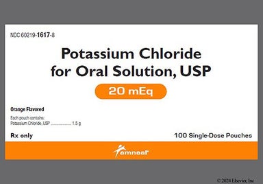 pink-orange - Potassium Chloride 20mEq Powder for Solution