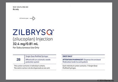 colorless - ZILBRYSQ 32.4mg/0.81mL Prefilled Syringe Solution for Injection