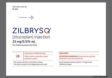 colorless - ZILBRYSQ 23mg/0.574mL Prefilled Syringe Solution for Injection