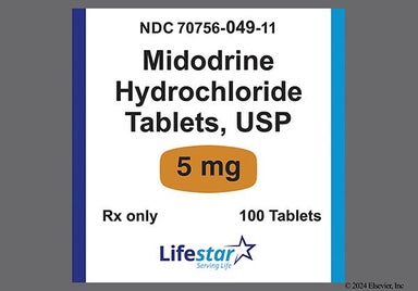 White Round L49 - Midodrine Hydrochloride 5mg Tablet