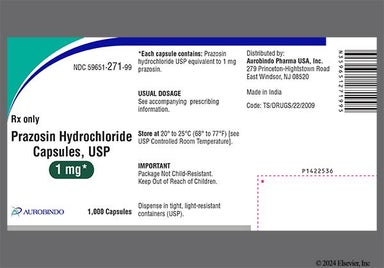 Yellow Pra 1 - Prazosin Hydrochloride 1mg Capsule
