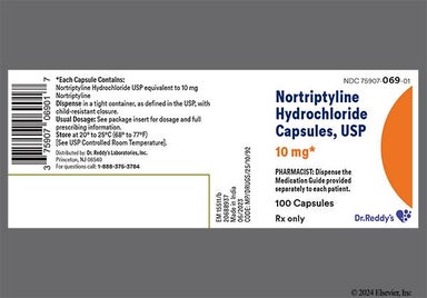 Green And White Nortriptyline M 10 Mg - Nortriptyline Hydrochloride 10mg Capsule