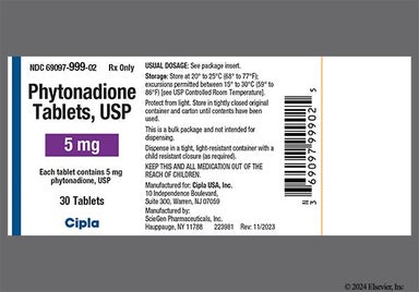Yellow Round Sg 333 - Phytonadione 5mg Tablet
