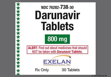 White Oblong C244 - Darunavir 800mg Tablet