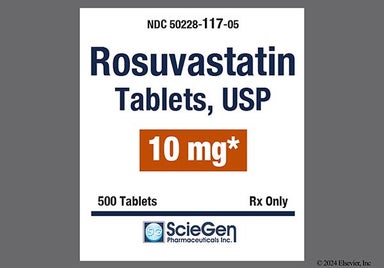 Pink Round 117 And Sg - Rosuvastatin Calcium 10mg Tablet