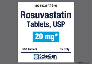 Pink Round Sg And 118 - Rosuvastatin Calcium 20mg Tablet