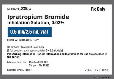 Colorless Not applicable - Ipratropium Bromide 0.02% Solution for Inhalation