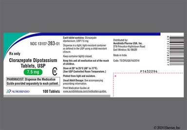 Peach Round Cl 14 - Clorazepate Dipotassium 7.5mg Tablet