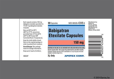 Blue And Brown Apo D150 - Dabigatran Etexilate 150mg Capsule