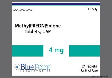 White Oval TL 001 - Methylprednisolone 4mg Tablet