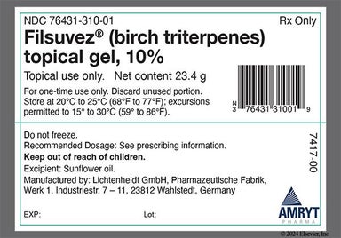 Yellow Not applicable - Filsuvez 10% Topical Gel