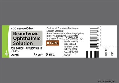 green-yellow - Bromfenac 0.075% Ophthalmic Solution