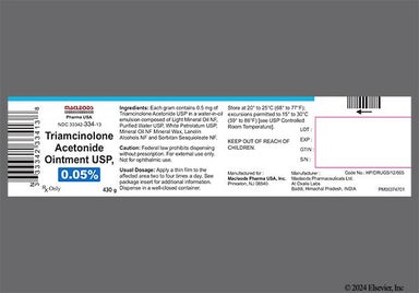 white - Triamcinolone Acetonide 0.05% Topical Ointment