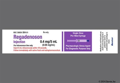 colorless - Regadenoson 0.4mg/5mL Prefilled Syringe Solution for Injection