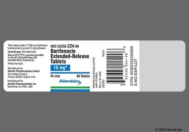 Peach Round L409 - Darifenacin Hydrobromide 15mg Extended-Release Tablet