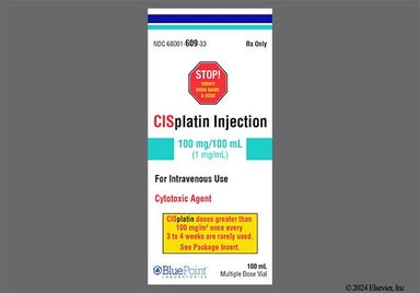 yellow - Cisplatin 100mg/100mL Solution for Injection