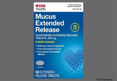 Blue And White Oval Rh98 - CVS Mucus Extended-Release 600mg Extended-Release Tablet