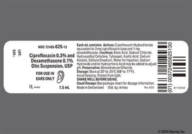 white - Ciprofloxacin/Dexamethasone 0.3%-0.1% Otic Suspension