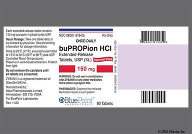 White Round GS1 - Bupropion Hydrochloride 150mg Extended-Release (XL) Tablet