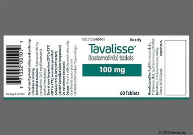 Orange Round R And 100 - Tavalisse 100mg Tablet