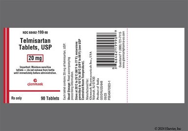 White Round G And 199 - Telmisartan 20mg Tablet