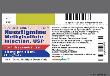 Not applicable - Neostigmine Methylsulfate 10mg/10mL Solution for Injection (NOVAPLUS)
