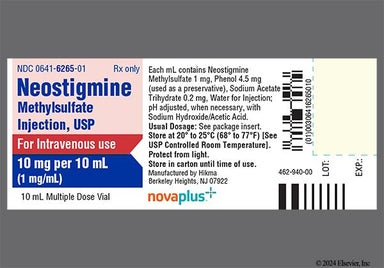 Not applicable - Neostigmine Methylsulfate 10mg/10mL Solution for Injection (NOVAPLUS)