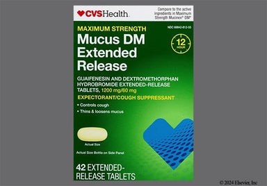 Yellow Oval L812 - CVS Mucus-DM 1200mg-60mg Extended-Release Tablet