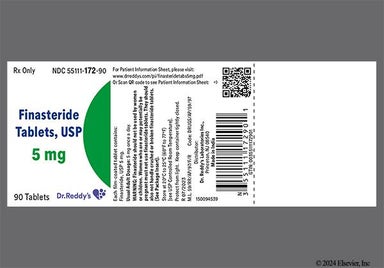 Green Oval R And 172 - Finasteride 5mg Tablet