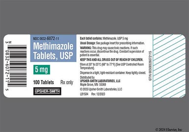 White Round Vm - Methimazole 5mg Tablet