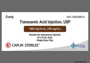colorless - Tranexamic Acid 1000mg/10mL Solution for Injection