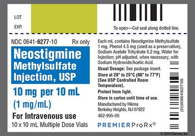 Not applicable - Neostigmine Methylsulfate 10mg/10mL Solution for Injection (PREMIER ProRx)